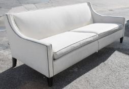 1 x DURESTA 'Ledbury' Luxury 2-Metre Grand Sofa In A Pale Cream Premium Fabric - RRP £2,779