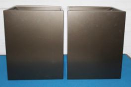 A Pair Of PORADA Porada Italian Designer Metal Square Planters - Recently Removed From A World-