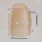 1 x SMEG 'Retro' Kettle In Matte Champagne & Chrome - Original RRP £179.00