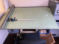 1 x Large Architect/Draftsman Table With Set Square And Sliders - Ref: C2C083 - CL789 - Location: