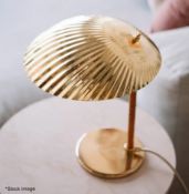 1 x GUBI '5321' Luxury Paavo Tynell-inspired Brass Table Lamp With A Shell-like Design - RRP £799.00