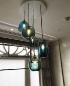1 x ROTHSCHILD & BICKERS 'Pick-n-Mix' 6-Light Artisan Glass Pendent - Original Price £2,100