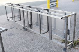 1 x Long Workbench Metal Fabrication Frame - Size: W368cm - Features Back Panel Covers & Plug Socket