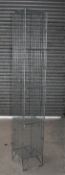 1 x Wire Mesh Cage Lockers With Four Locker Compartments - Dimensions: H193 x W30 x D32 cms - Ref: