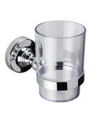 1 x Synergy Henbury Wall Mounted Chrome Tumbler & Holder - New Boxed Stock