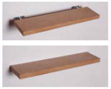 1 x Stonearth Large Bathroom Storage Shelf With Concealed Brackets - American Solid WALNUTnut -