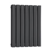 1 x Reina Neva Designer Vertical Double Anthracite Radiator - Size: 550mm x 413mm - New - RRP: £220