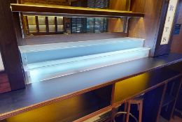 3 x Illuminated Frosted Acrylic Two-Tier Backbar Wine Display Shelves - From a Popular American