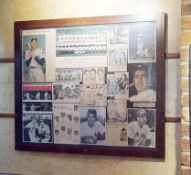 1 x Large Framed Montage Featuring American Sportsmen - Dimensions: 110 x 89cm - From a Popular