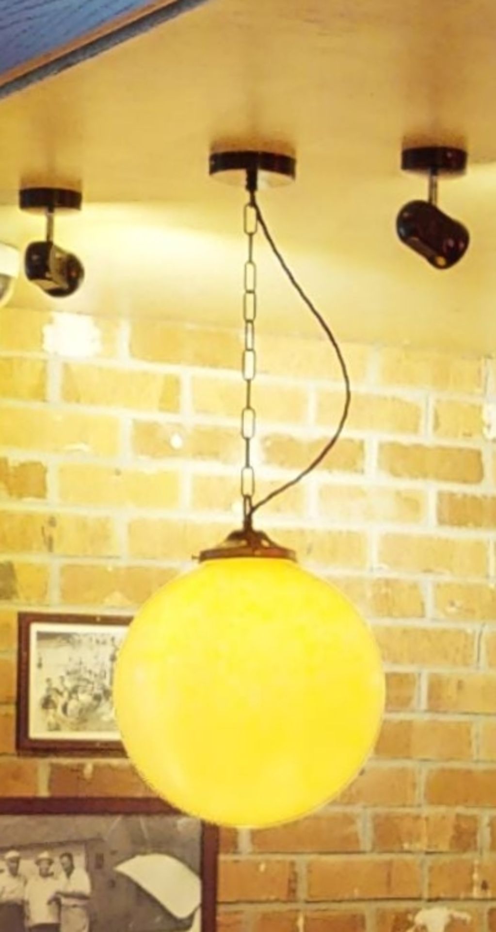 4 x Commercial Industrial-style Globe Ceiling Light Fittings - From a Popular American Diner - CL800 - Image 2 of 2