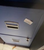 1 x 2 Drawer Undercounter Filing Cabinet With Key - Ref: BGC050 - CL807 -
