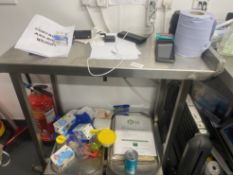 1 x Stainless Steel Prep Table - Approx. 900 X 500 X 1000Mm - Ref: BGK020 - CL806 -
