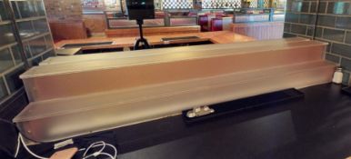 A Pair Of 1.5-Metre Long Acrylic Bar Steps With LED Lighting - For Display Beers, Wines, Spirits -