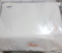1 x PRATESI 'Paradise' Luxury Italian Flat Bottom Sheet In Angel Skin Cotton - 270x300 - RRP £1,050