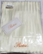 Pair Of PRATESI 'Raso Rigato' Luxury Italian Satin Pillow Shams In Off-White - RRP 50x75cm - £650.00