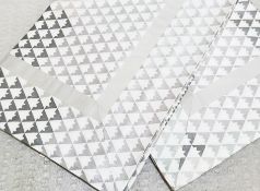Set Of 2 x PRATESI Colori In Giocco Platinum-Pearl Printed Sham 75x50cm - Original Price £470.00 -