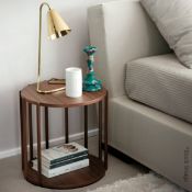 1 x PORADA 'Cell' Designer Side Table In Solid Canaletta Walnut - Original Price £765.00