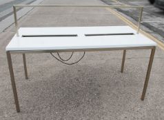 1 x Large Retail Display Counter With Integrated Power Sockets - Recently Removed From A World-