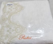 1 x PRATESI 'Fontana Di Trevi' Luxury Italian Hand-embroidered Cotton Bath Mat - RRP £695.00
