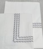 Set of 2 PRATESI Pioggia Embroidery Pillow Shaw 2 50x75cm- Original Price £570.00 - Unused Boxed
