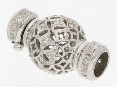 Kette/Collier/Schließe: dekorative, ehemals teure vintage Brillantschließe, 18K Gold