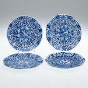 Vier Teller, China, um 1800