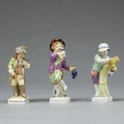 3 Monatsfiguren Widder, März / Waage, September / Jungfrau, August. KPM, Berlin um 1909, 1962-1992 u