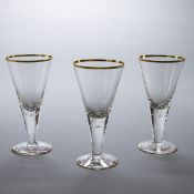 3 Kelchgläser. Gräflich Schaffgotsch´sche Josephinenhütte, Schreiberhau um 1925.