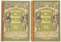 Konvolut von zwei Büchern, Kriegstaten der Schweizer