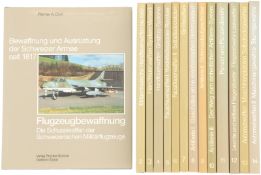 Konvolut von 14 Bänden, Bewaffnung und Ausrüstung der Schweizer Armee seit 1817