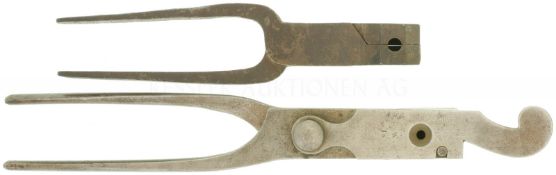 Konvolut von 2 Kugelzangen, Kaliber 11/17,6mm