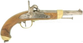 Perkussionspistole, F-Ord. Mle1816/20 corrigeé 1822, Kal. 17.6mm