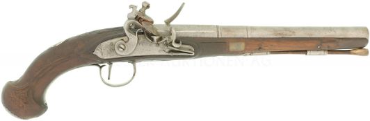Steinschlosspistole, Andrews, britisch, Kal. 18mm