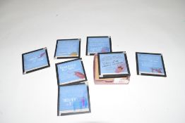 Box of magic lantern slides relating to The Savoy Saloon and others relating to various billiards/