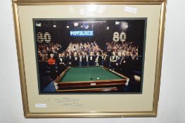Sidney Lee Pot Black signed photo. Provenance: Sidney Lee was the referee for the programme