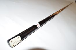 Claude Falciner facsimile cue with early shaped badge