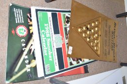 Mixed lot Benson & Hedges Masters Snooker Tournament Wembley Conference Centre 1981 plastic