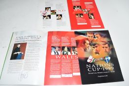 Contemporary snooker programmes comprising Coalite Nations Cup 2001 The Hexagon Reading bearing many