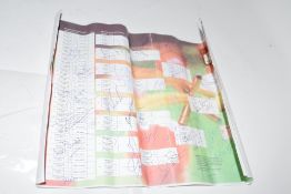 Two Embassy World Snooker Championship 2004 order of play/rounds calendar sheets, facsimile signed