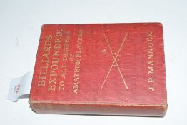 J. P. AMONNOCK : BILLIARDS EXPOUNDED TO ALL DEGREES OF AMATEUR PLAYERS, vol 1 THE ELEMENTARY SIDE OF