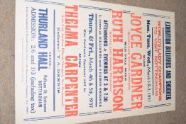 Exhibition billiards and snooker, Joyce Gardner will play Miss Ruth Harris and Thelma Carpenter,