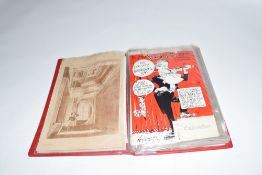 Red folder containing a collection of various snooker programmes principally 1960s and 70s amateurs