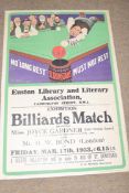 Advertising poster - Euston Library and Literary Association, Cardington St, NW1, exhibition