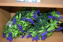 Pair of topiary flower baskets