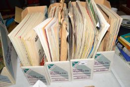 Four boxes containing various magazines to include 'Railway Modeller', 'Collecting Lines', 'Model