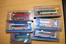Corgi Original Omnibus Company perspex cased model buses comprising Plaxton Beaver II Midland