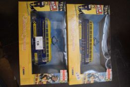 Corgi Original Omnibus Company, two double-deck balloon tram HMS Coastguard, both boxed