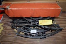Quantity of 0 gauge model railway track to include Hornby curved rails plus a further quantity 00