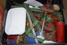 Box of various Meccano parts