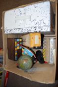 Mixed Lot of vintage toys to include a vintage Tri-ang Bandmaster spinning top, small metal globe,